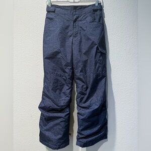 Columbia Girls Bugaboo Snow Pants Navy Blue Patterned Size Medium (10-12)